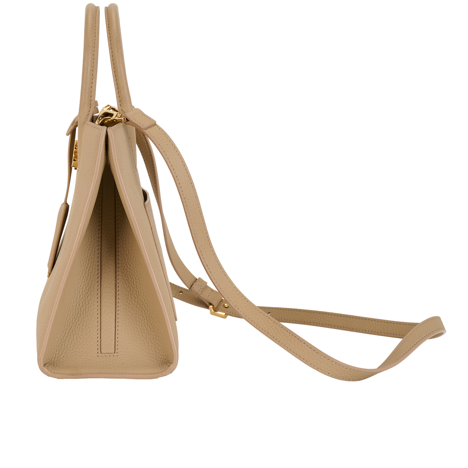 Mini Frances Tote, &pound;550, Handbags, Beige, Leather, Bottom view